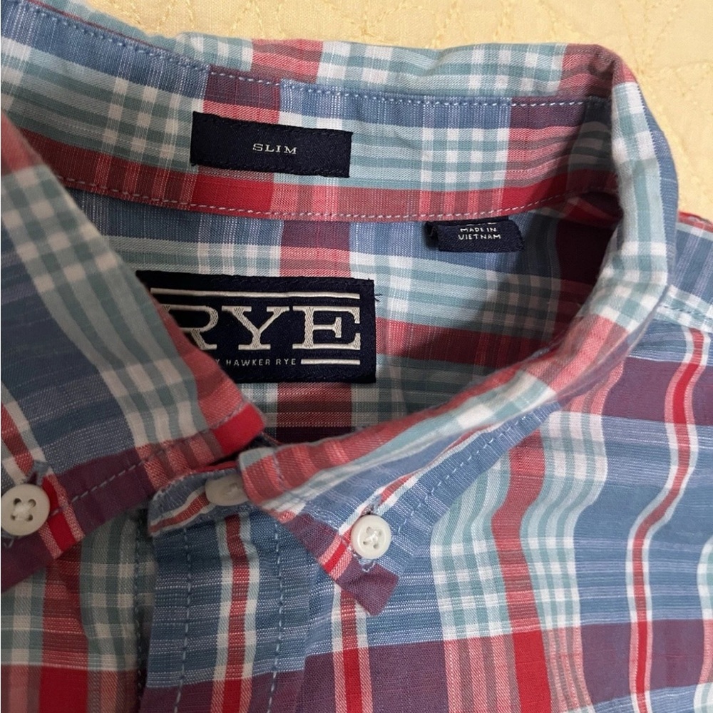 Rye by Hawker Rye - Long-Sleeve Shirt Men’s Size: Large T-Slim - Color: Plaid